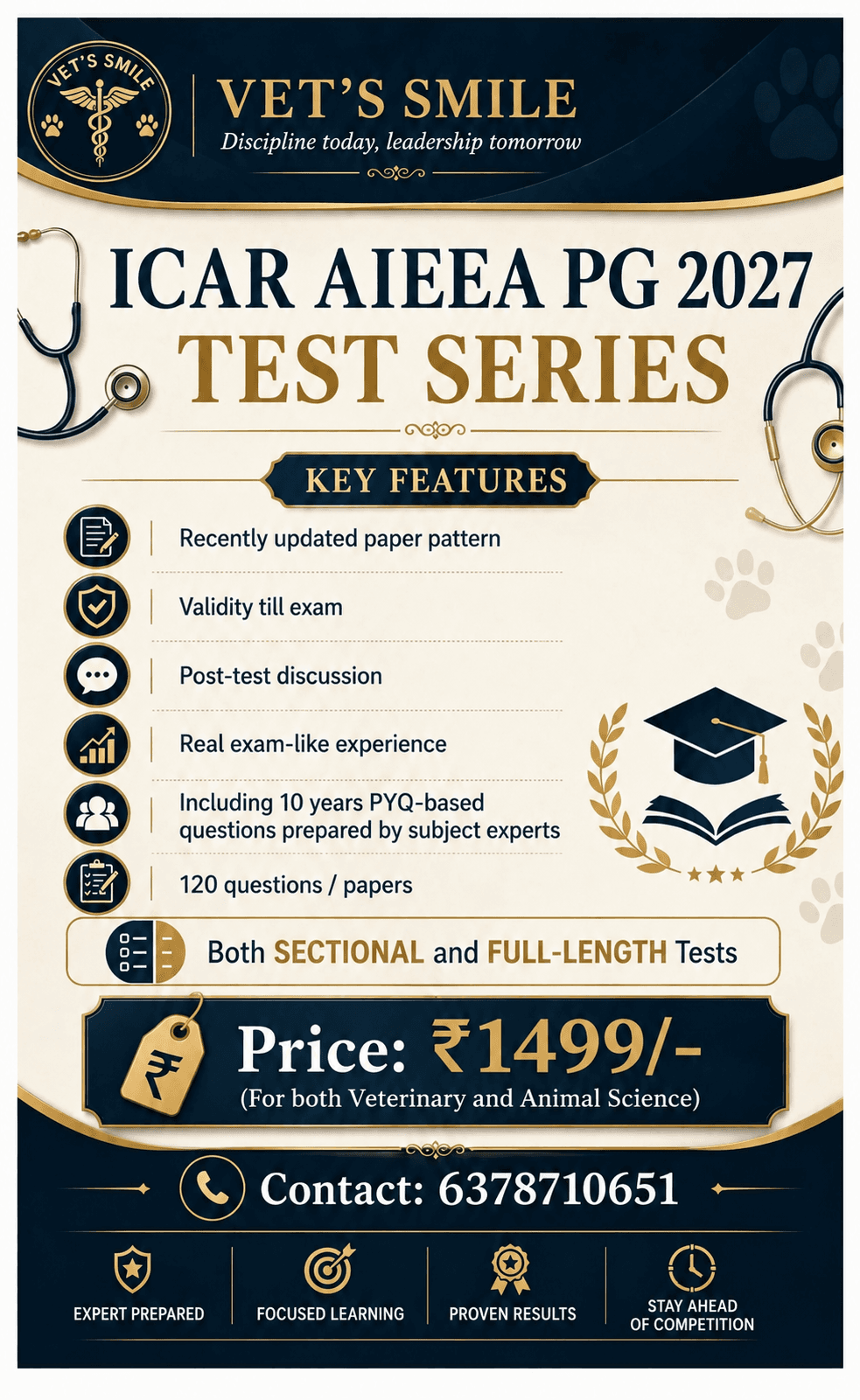 ICAR AIEEA PG 2027 Test Series — VET'S SMILE